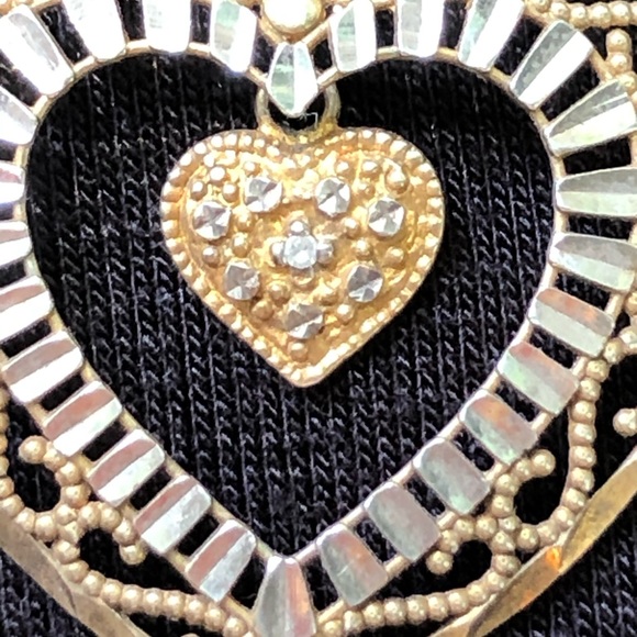 Sterling silver heart pendant - Picture 3 of 3